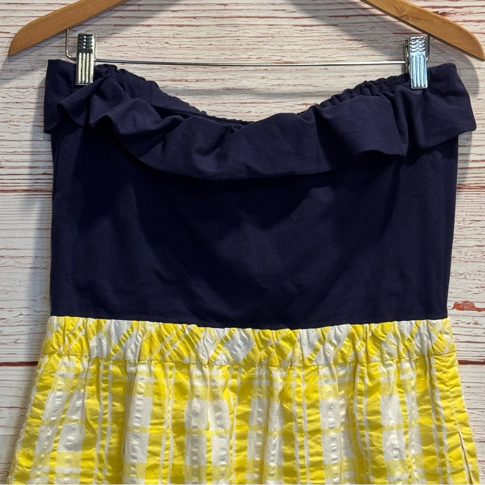 NWT Lilly Pulitzer Esmeralda Dress in Starfruit Yellow Sucker For Plaid Sz L - Picture 10 of 16